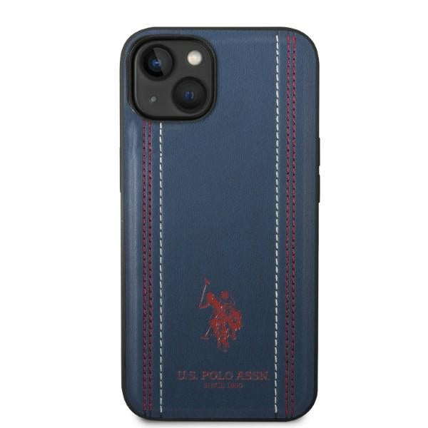 US Polo USHCP14SPFAV iPhone 14 6.1" navy blue/navy blue Leather Stitch