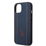 US Polo USHCP14SPFAV iPhone 14 6.1" navy blue/navy blue Leather Stitch