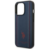 US Polo USHCP14XPFAV iPhone 14 Pro Max 6.7" navy/navy blue Leather Stitch