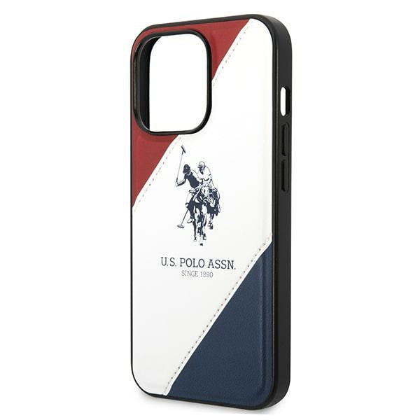 US Polo USHCP14XPSO3 iPhone 14 Pro Max 6.7" white/white Tricolor Embossed