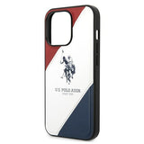 US Polo USHCP14XPSO3 iPhone 14 Pro Max 6.7" white/white Tricolor Embossed
