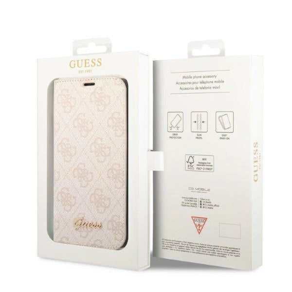 Guess GUBKP14LHG4SHP iPhone 14 Pro 6.1 "pink / pink book 4G Vintage Gold Logo