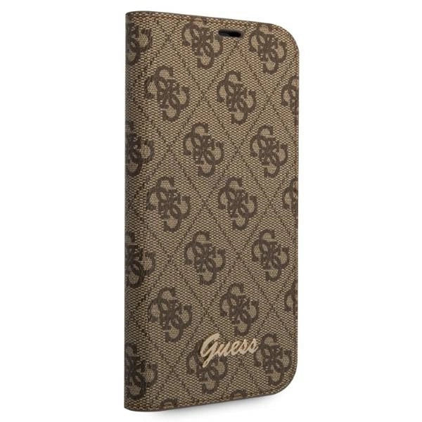 Guess GUBKP14SHG4SHW iPhone 14 6.1 "brown / brown book 4G Vintage Gold Logo