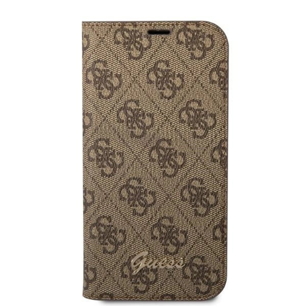 Guess GUBKP14XHG4SHW iPhone 14 Pro Max 6.7 "brown / brown book 4G Vintage Gold Logo