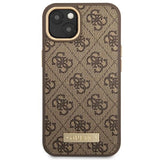 Guess GUHMP14MU4GPRW iPhone 14 Plus 6.7 "brun / brun hard case 4G Logo Plate MagSafe