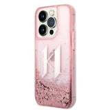 Karl Lagerfeld KLHCP14LLBKLCP iPhone 14 Pro 6.1 "pink / pink hardcase Liquid Glitter Big KL