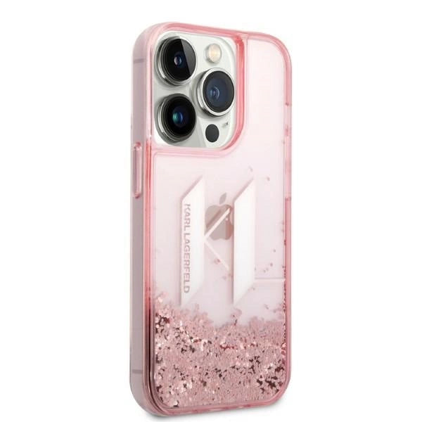 Karl Lagerfeld KLHCP14LLBKLCP iPhone 14 Pro 6.1 "pink / pink hardcase Liquid Glitter Big KL