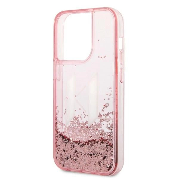 Karl Lagerfeld KLHCP14LLBKLCP iPhone 14 Pro 6.1 "pink / pink hardcase Liquid Glitter Big KL