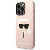 Karl Lagerfeld KLHCP14XSLKHLP iPhone 14 Pro Max 6.7 "hardcase pink / pink Silicone Karl`s Head