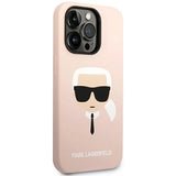 Karl Lagerfeld KLHCP14XSLKHLP iPhone 14 Pro Max 6.7 "hardcase pink / pink Silicone Karl`s Head