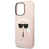 Karl Lagerfeld KLHCP14XSLKHLP iPhone 14 Pro Max 6.7 "hardcase pink / pink Silicone Karl`s Head