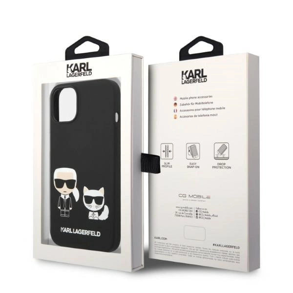 Karl Lagerfeld KLHMP14MSSKCK iPhone 14 Plus 6.7 "hardcase black / black Liquid Silicone Karl & Choupette Magsafe