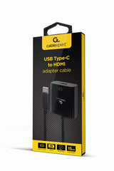 Gembird A-CM-HDMIF-03 USB grafisk adapter 3840 x 2160 pixel Sort