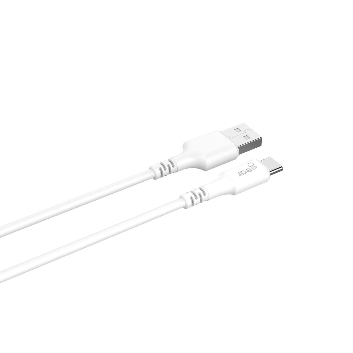 Gear Ladekabel USB-A-USB-C 2.0 3m Rundt Kabel Hvid
