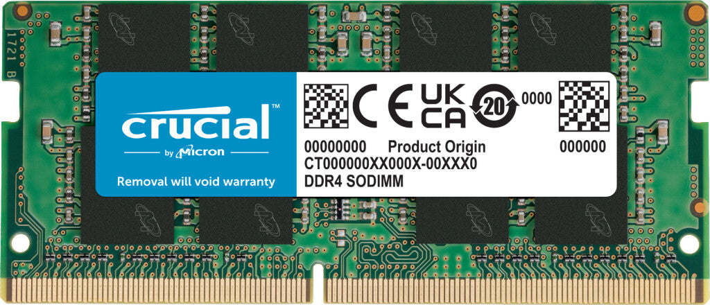 Crucial DDR4 SDRAM 16GB 3200MHz CL22 SO DIMM 260-PIN