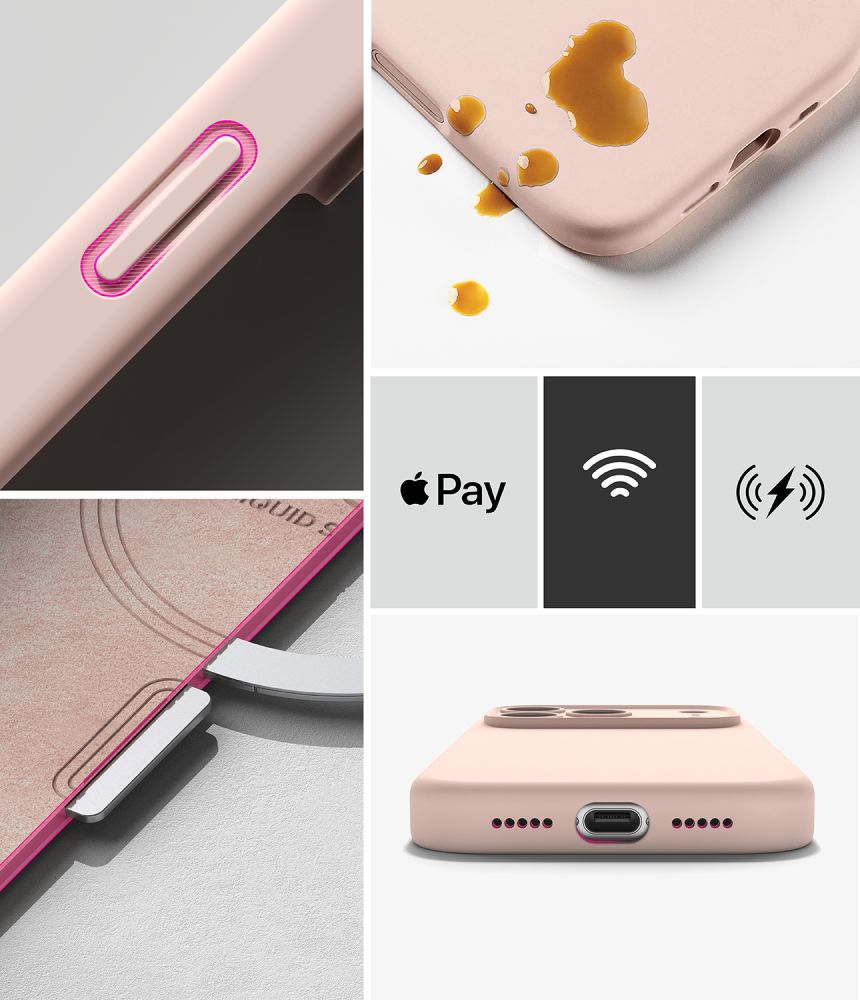 Ringke Silikone Magnetisk Magsafe Iphone 18 Pro Pink Sand