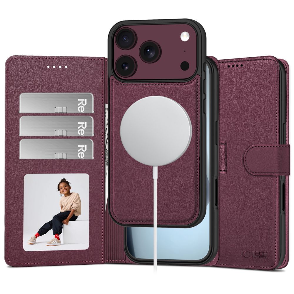 Tech Protect Tegnebog Magsafe Iphone 17 Pro Max / 18 Pro Max Mulberry