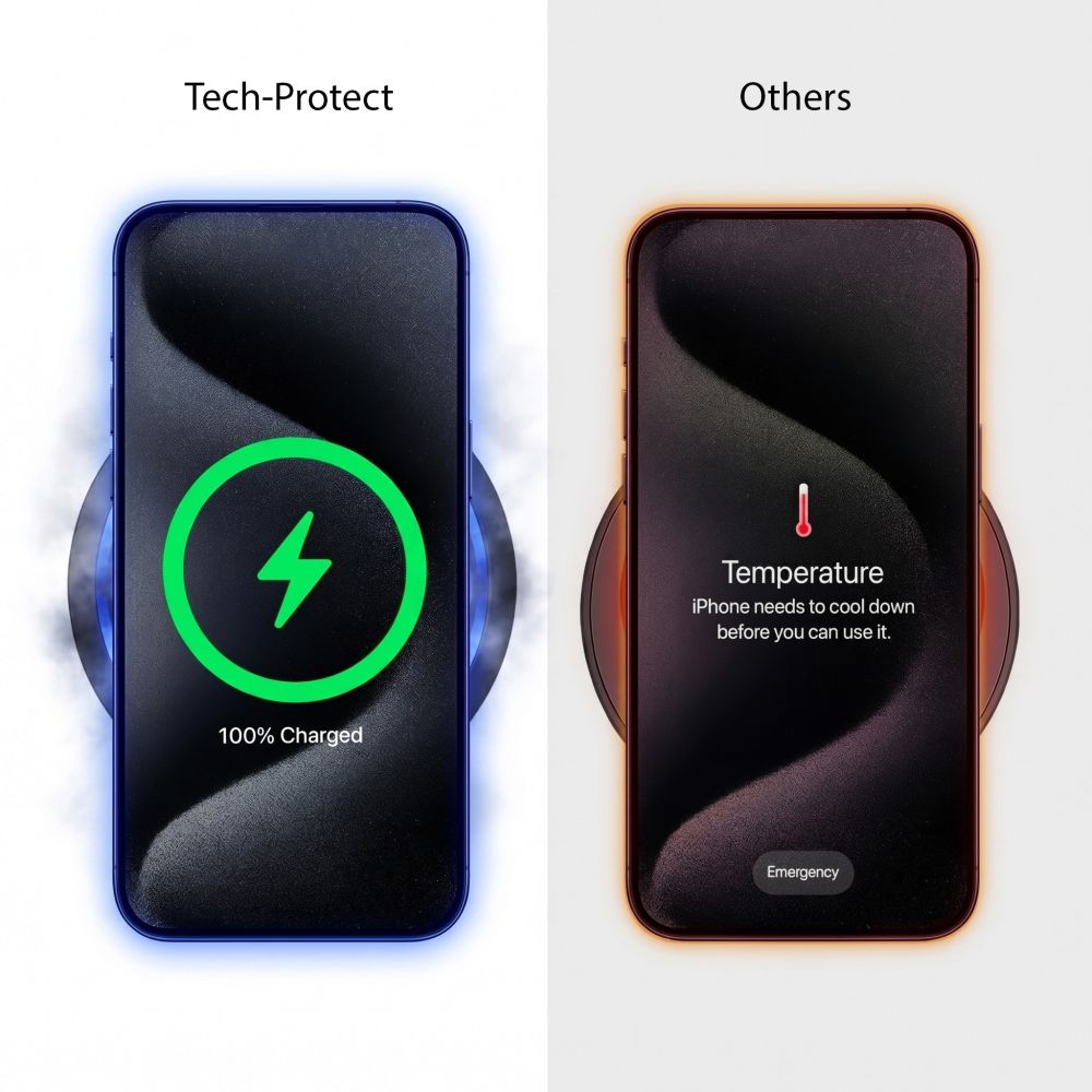 Tech Protect A51 Arcticboost 3 I 1 Magnetisk Magsafe Trådløs Oplader 25 W Qi2.2 Sort