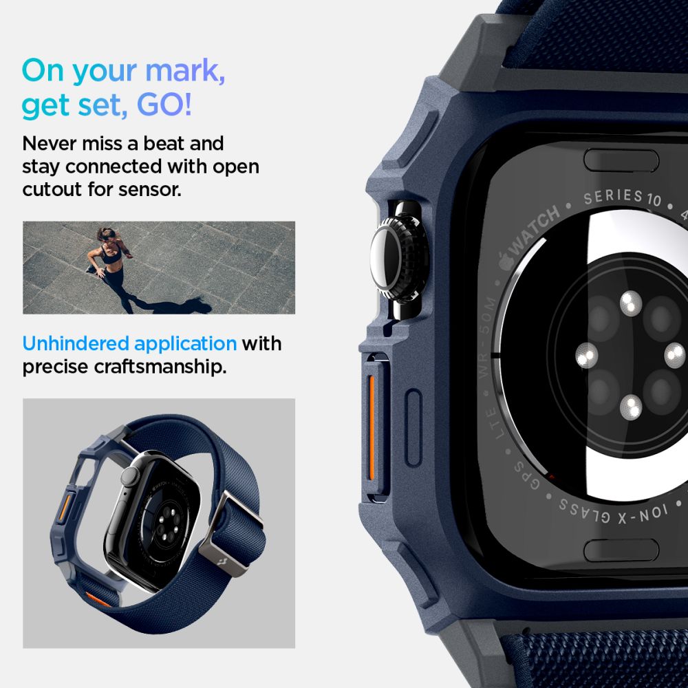 Spigen Lite Fit ”Pro” Apple Watch 10/11 (46 Mm) Marineblå