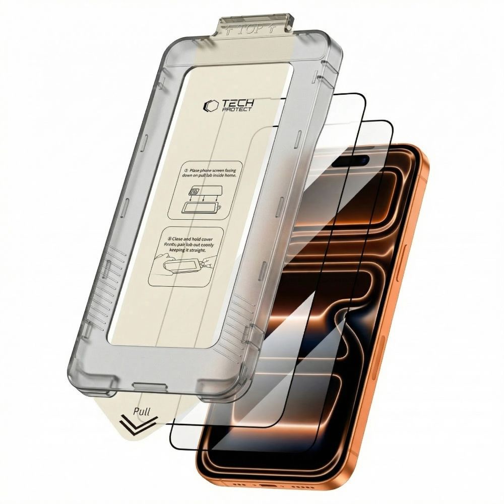 Hærdet Glas Tech Protect Quick Set+ 2 Pack Iphone 17 Pro Black