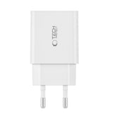 Tech Protect C35 W 2 Port Netværksopladder Pd 35 W + Lightning Kabel Hvid