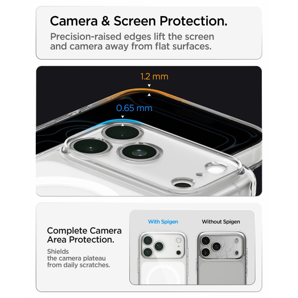 Spigen Ultra Hybrid Magsafe Iphone 17 Pro Max / 18 Pro Max Klar/Hvid
