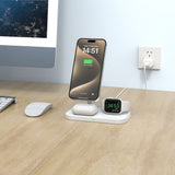 Tech Protect Qi15 W A22 3 I 1 Magnetisk Magsafe Trådløs Oplader Hvid
