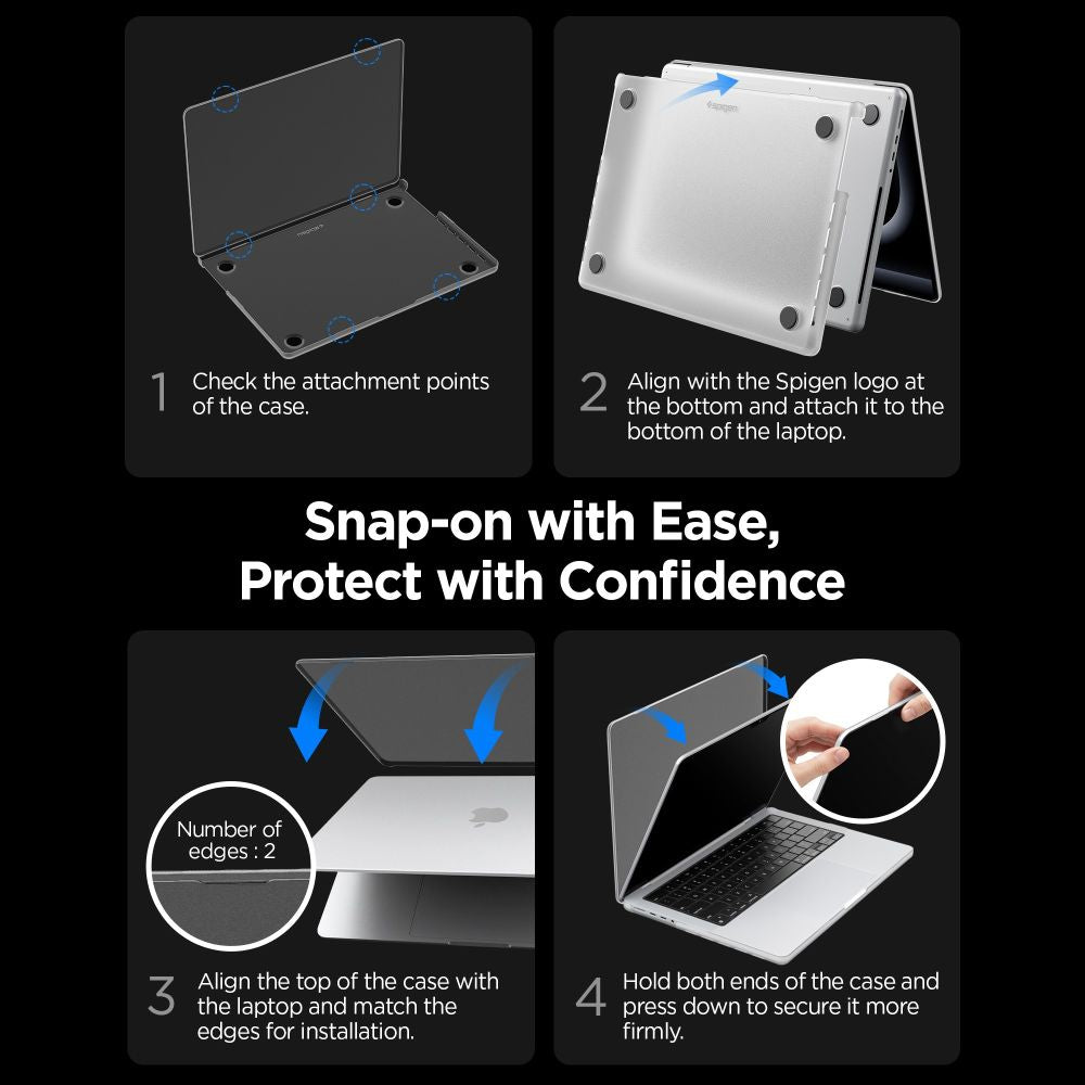 Spigen Airskin Macbook Pro 14 M1 M5 Pro / M5 Pro Max 2021 2026 Frost Clear