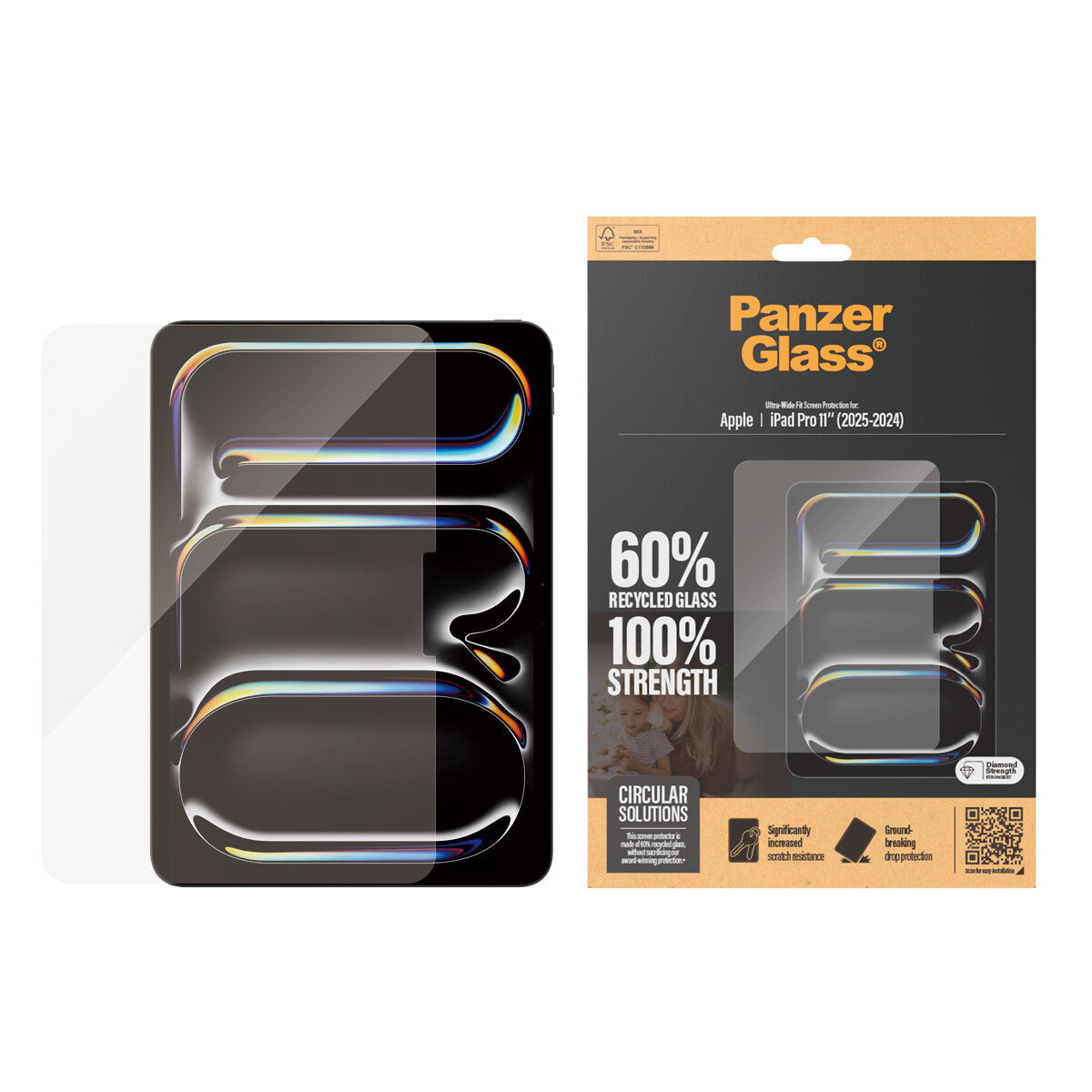 PanzerGlass ® Skærmbeskyttelse iPad Pro 11'' (2024-2025) | Ultra-Wide Fit