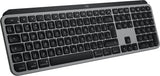Logitech Master MX Keys S for Mac tastatur Kontor RF trådløs + Bluetooth QWERTY US International Aluminium, Sort