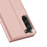 Dux Ducis Skin Pro case for Samsung Galaxy S23+ flip cover card wallet stand pink