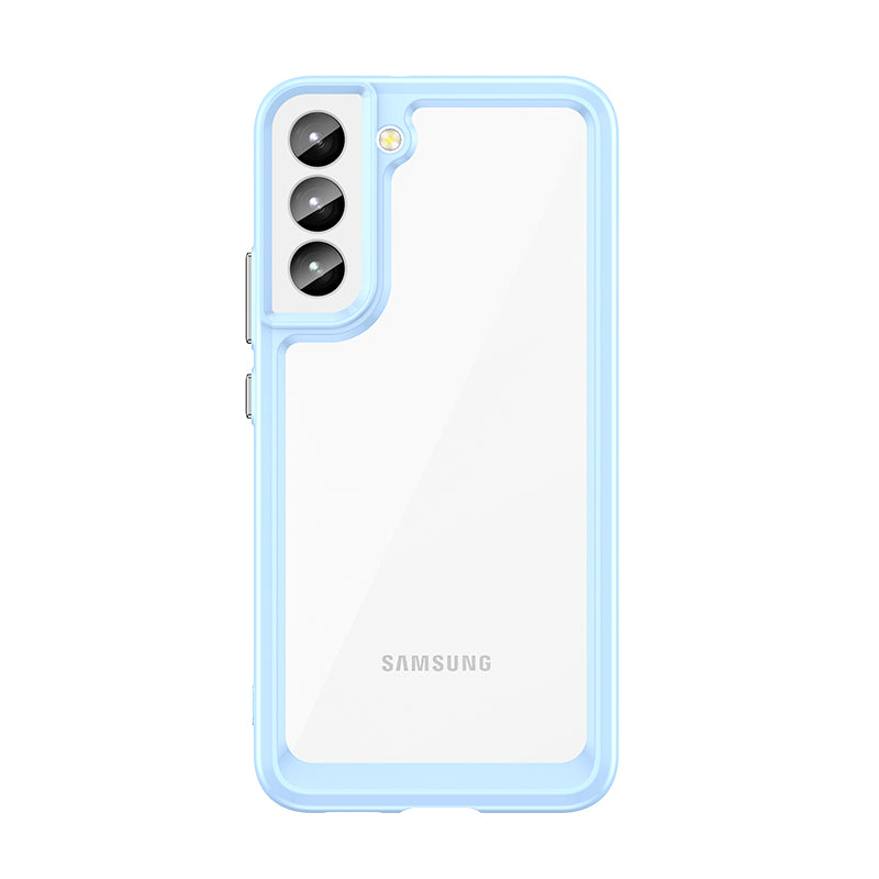 Outer Space Case til Samsung Galaxy S23+ cover med en fleksibel blå ramme