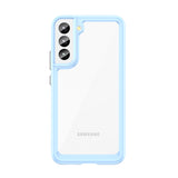 Outer Space Case til Samsung Galaxy S23+ cover med en fleksibel blå ramme