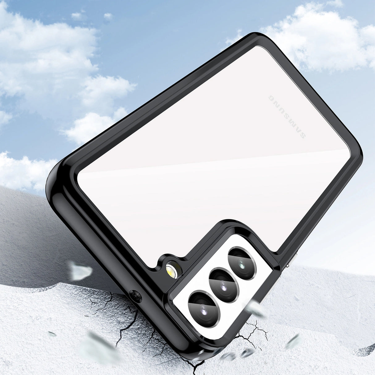 Outer Space Case for Samsung Galaxy S23+ cover with a flexible frame black