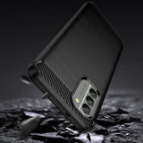 Carbon Case cover til Nokia G400 fleksibelt silikone carbon cover sort
