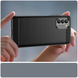 Carbon Case cover til Nokia G400 fleksibelt silikone carbon cover sort