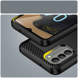 Carbon Case cover til Nokia G400 fleksibelt silikone carbon cover sort