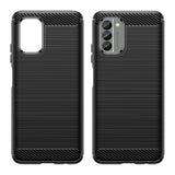 Carbon Case cover til Nokia G400 fleksibelt silikone carbon cover sort