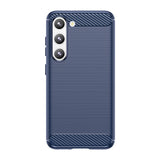Carbon Case til Samsung Galaxy S23+ fleksibelt silikon carbon cover blå