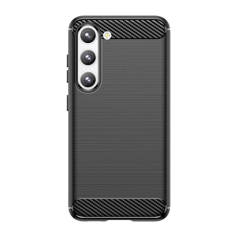 Carbon Case til Samsung Galaxy S23+ fleksibelt silikone carbon cover sort