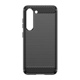 Carbon Case til Samsung Galaxy S23+ fleksibelt silikone carbon cover sort