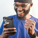 Carbon Case til Samsung Galaxy S23+ fleksibelt silikone carbon cover sort