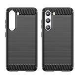 Carbon Case til Samsung Galaxy S23+ Fleksibel silikone carbon cover sort