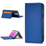 Magnetkortkasse til Samsung Galaxy S23 flip cover tegnebog stativ blå