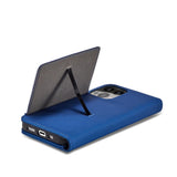 Magnetkortkasse til Samsung Galaxy S23 flip cover tegnebog stativ blå