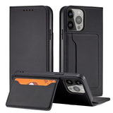 Magnetkortkasse til Samsung Galaxy S23+ flip cover tegnebog stativ sort
