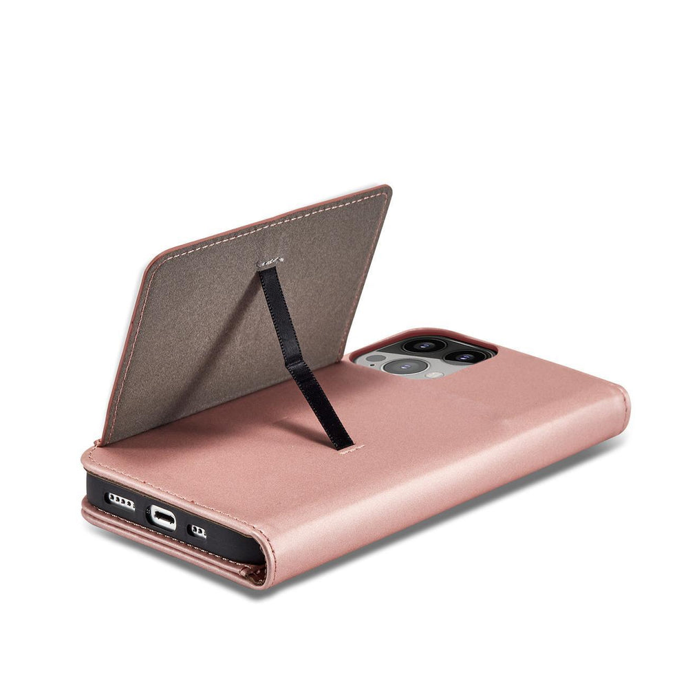 Magnetkortkasse til Samsung Galaxy S23+ flip cover tegnebog stativ pink