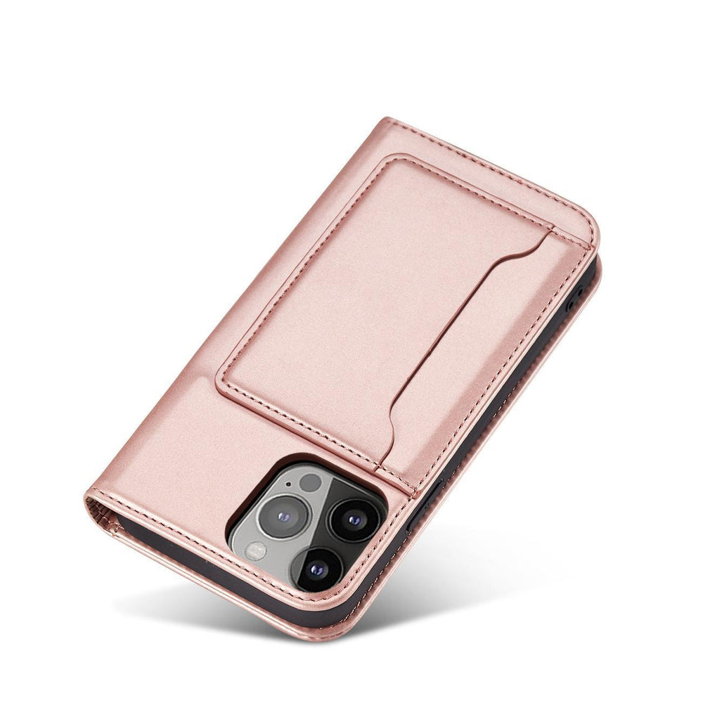 Magnetkortkasse til Samsung Galaxy S23+ flip cover tegnebog stativ pink