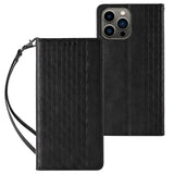 Magnet Strap Case til Samsung Galaxy S23+ Flip Wallet Mini Lanyard Stand Black