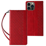Magnet Strap Case til Samsung Galaxy S23+ Flip Wallet Mini Lanyard Stand Red